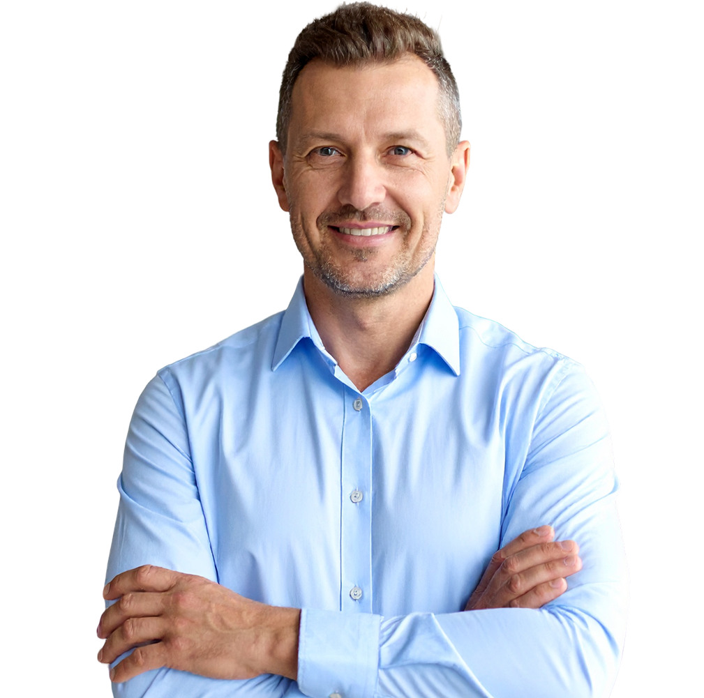 Smiling man representing Sales AI